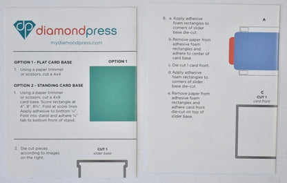 Diamond Press WISH BIG DOUBLE SLIDER Stamp Die &amp; Plate Set