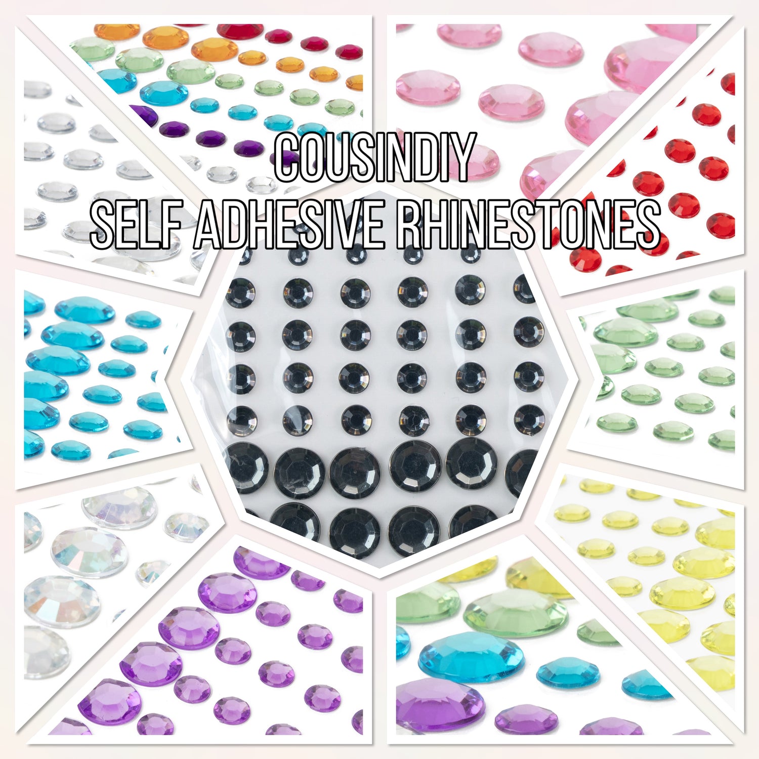 CousinDIY Self ADHESIVE RHINESTONES 60pc Bling