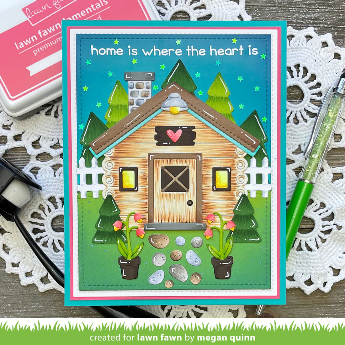 Lawn Cuts BUILD A CABIN Custom Craft Dies 11pc