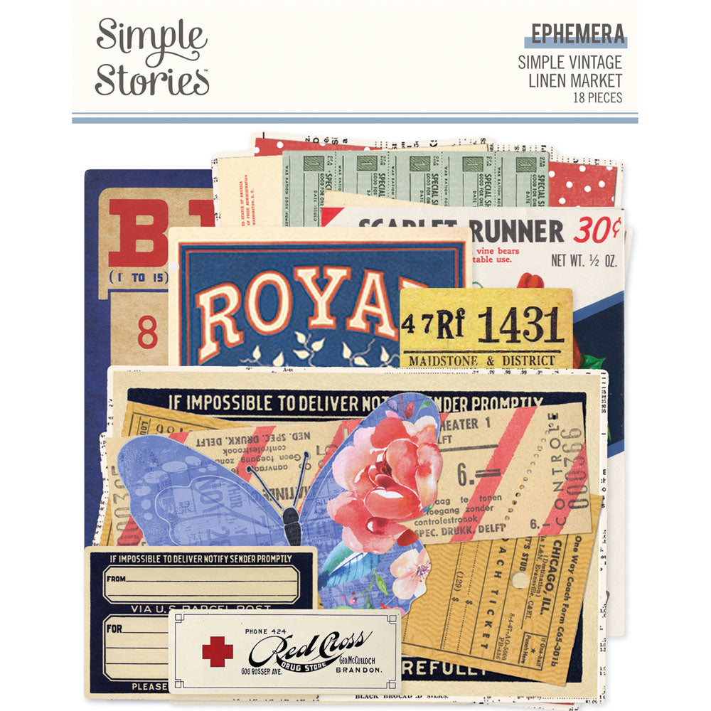Simple Stories SIMPLE VINTAGE LINEN MARKET Ephemera