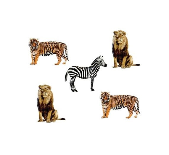 Eyelet Outlet ZEBRA LION TIGER Brads 12pc