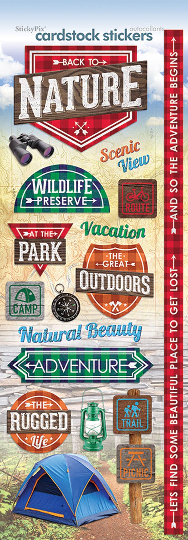 Paper House BACK TO NATURE Cardstock Sticker
