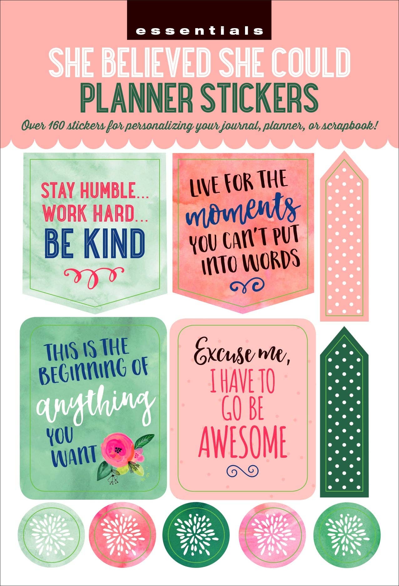 Peter Pauper Planner Stickers SHE BELIEVED SHE COULD Essentials
