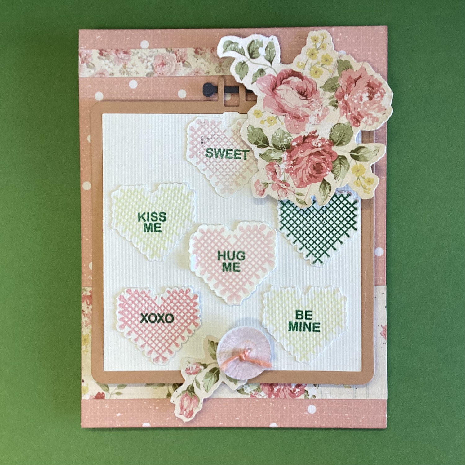 Diamond Press VALENTINE’S EMBROIDERY HOOPS Stamp &amp; Die Set