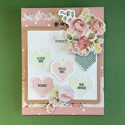 Diamond Press VALENTINE’S EMBROIDERY HOOPS Stamp &amp; Die Set
