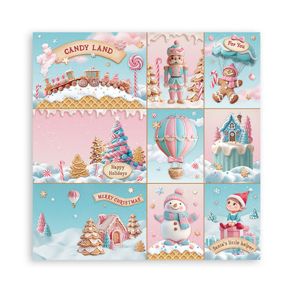 Stamperia Candy Christmas MAXI PAD 12&quot;X12&quot; Scrapbook Paper Pack