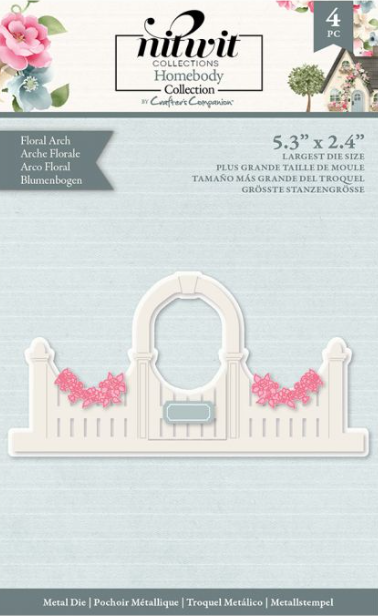 Nitwit Homebody FLORAL ARCH Metal Die 4pc