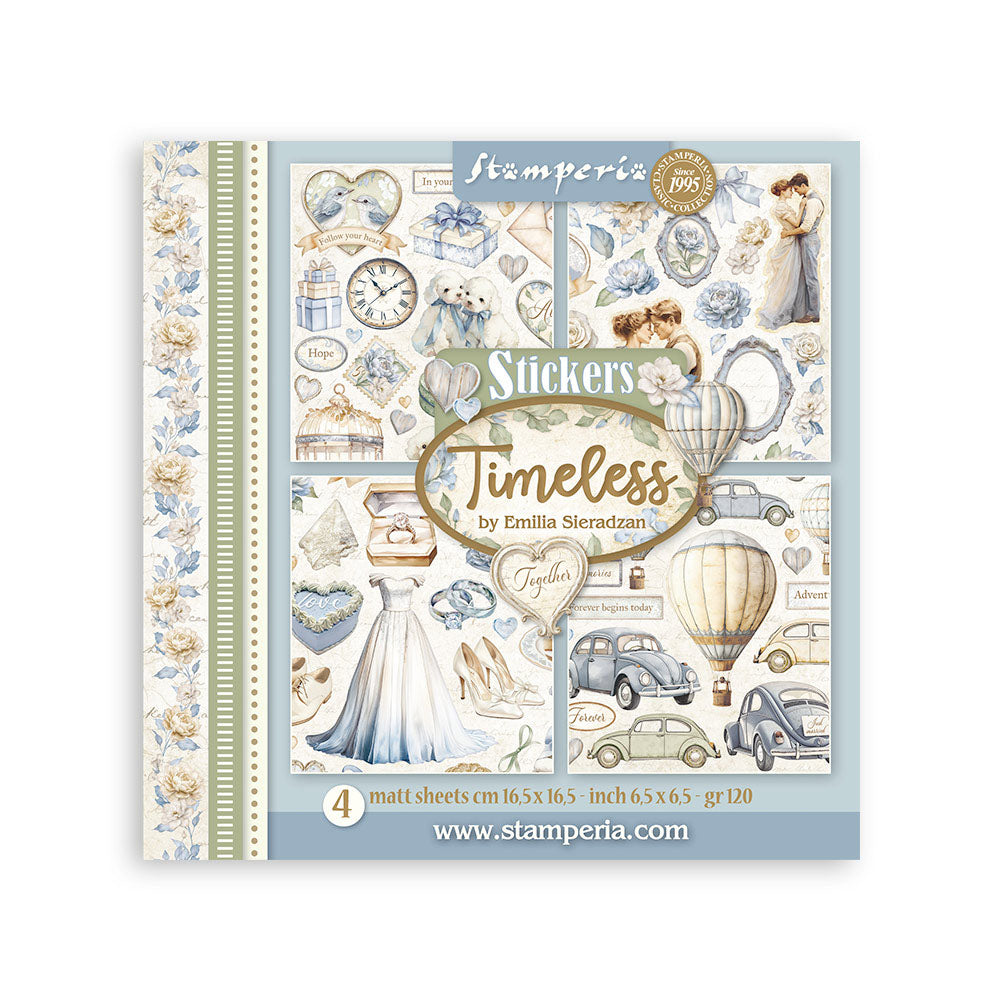 Stamperia TIMELESS Stickers 4 Sheets