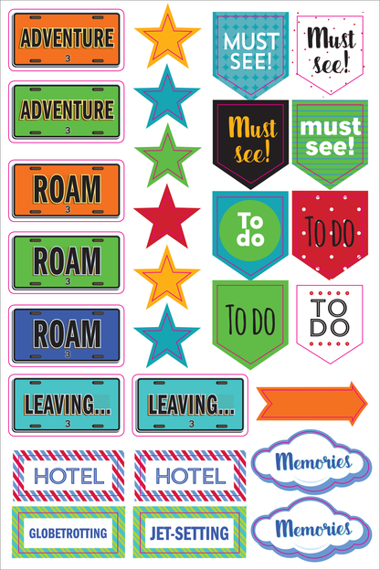 Peter Pauper Planner Stickers TRAVEL Essentials