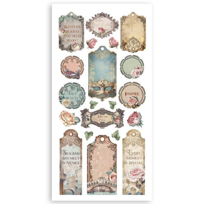 Stamperia VENICE CITY OF ART 6”X12” Paper Cutouts