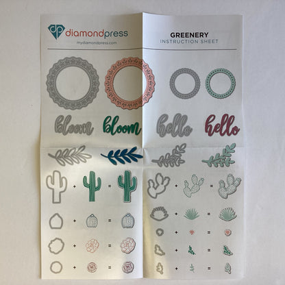 Diamond Press GREENERY Stamp &amp; Die Set