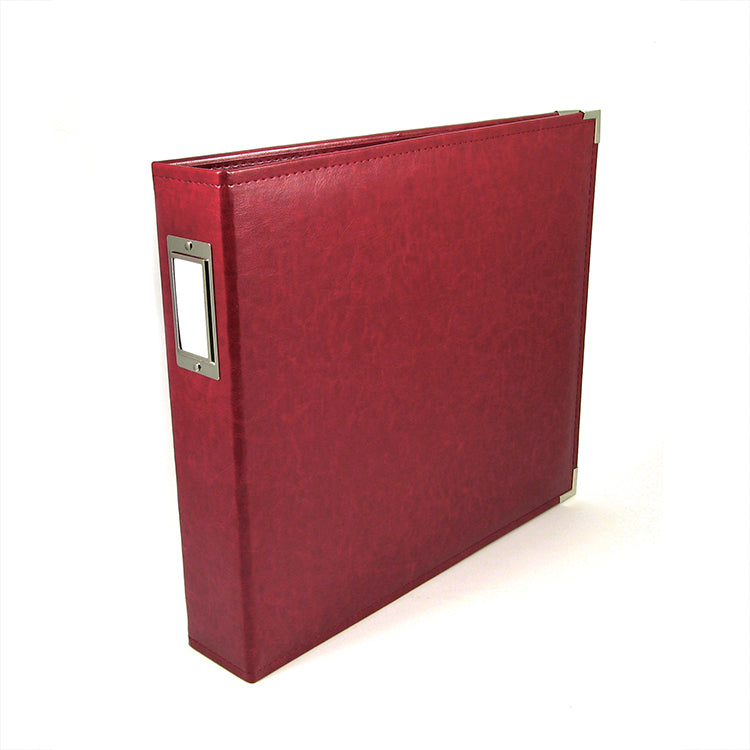 We R Classic Leather Album WINE 12"X12" D Ring Memory Scrapbook