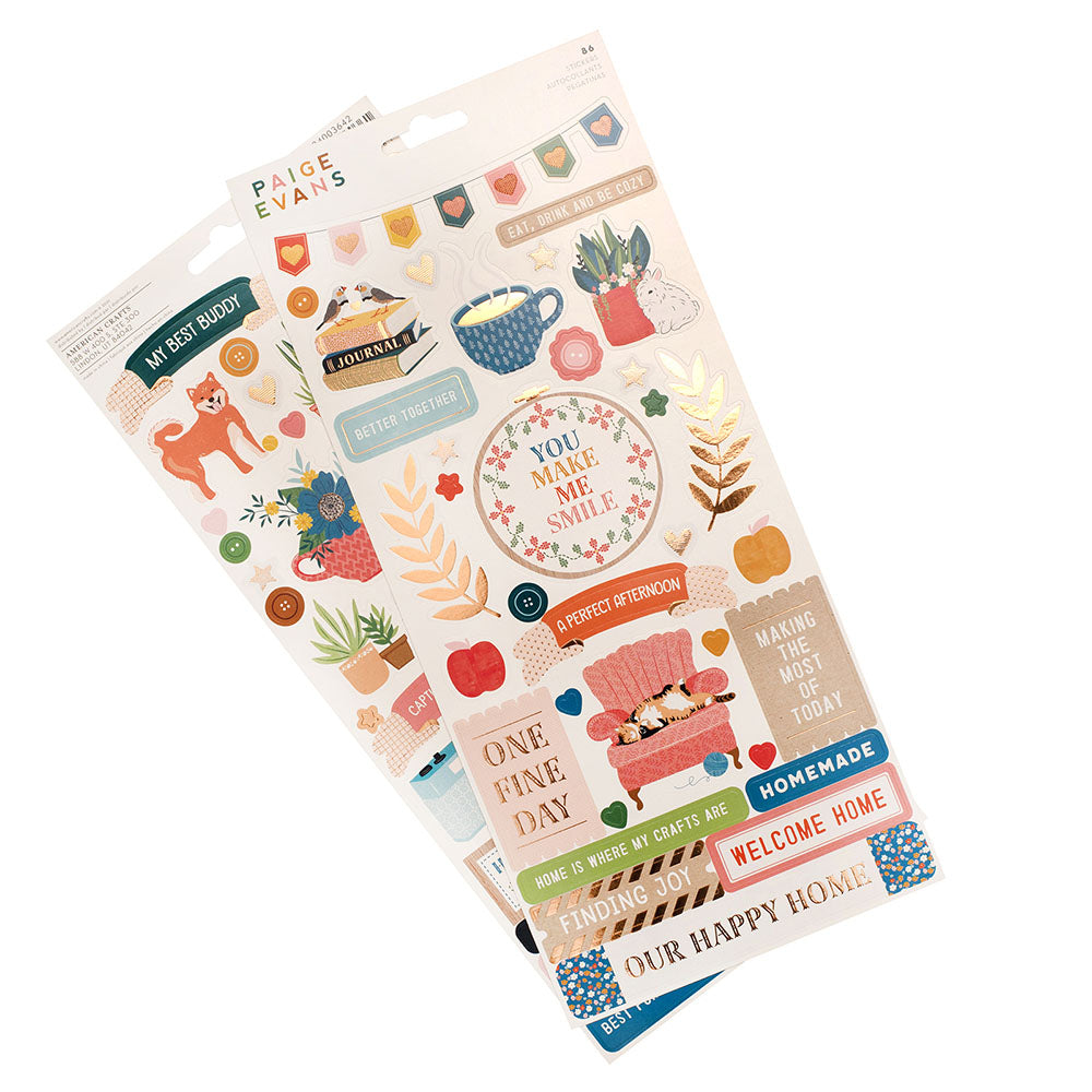 Paige Evans BUNGALOW LANE 6X12 Stickers 86pc