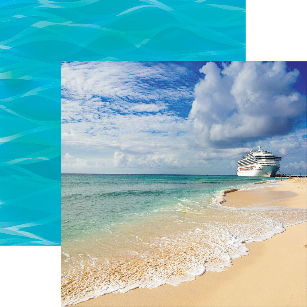 Reminisce Cruise Life OCEAN CRUISE 12”X12&quot; Scrapbook Paper