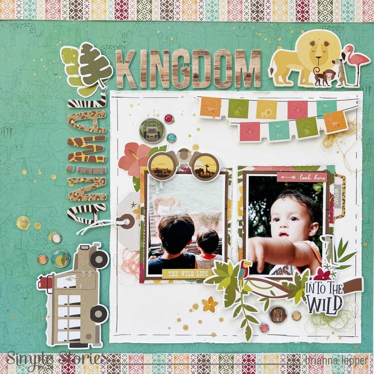 Simple Stories SAY CHEESE WILD Foam Stickers 44pc