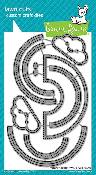 Lawn Cuts STITCHED RAINBOW Custom Craft Dies 10pc