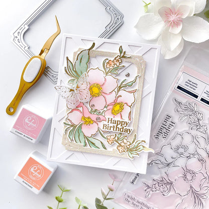 Pinkfresh Studio NOTHING BUT THE BEST Clear Stamp Stencel &amp; Die Set 13pc