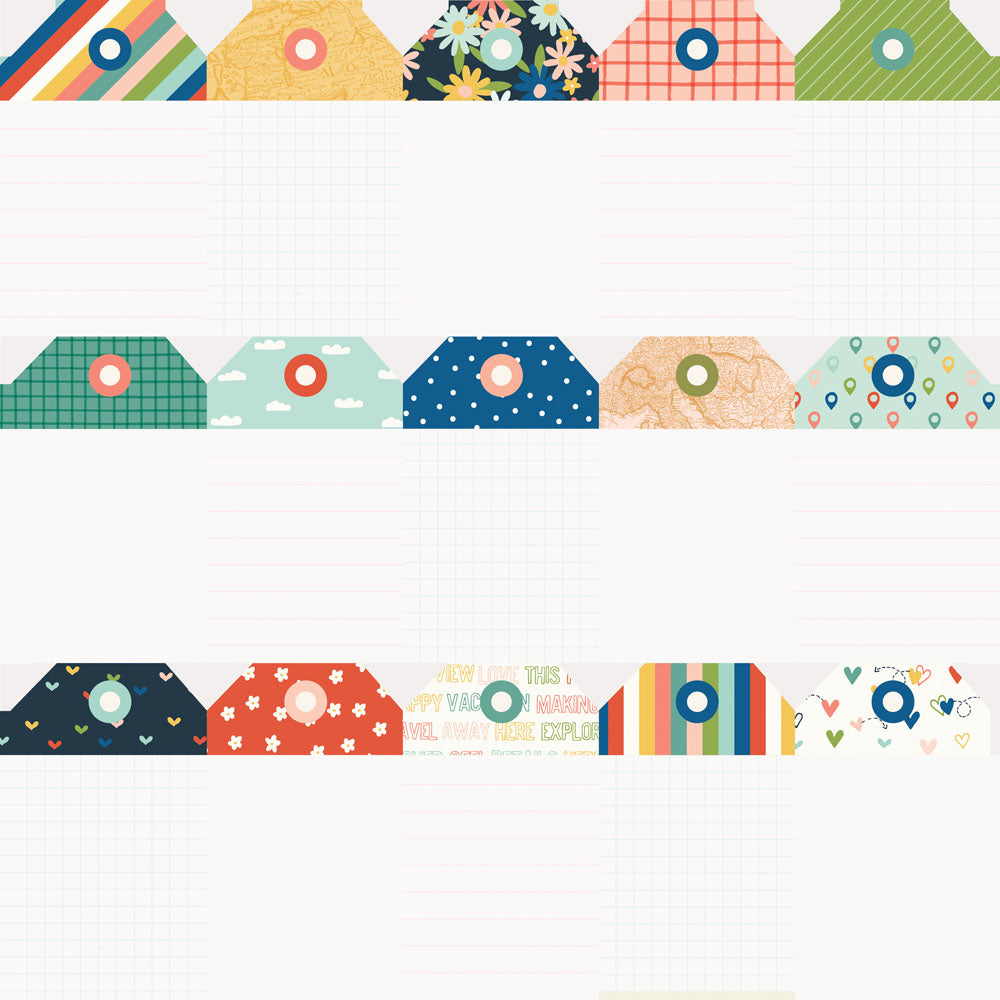Simple Stories PACK YOUR BAGS Tag Elements 12”X12” Scrapbook Paper