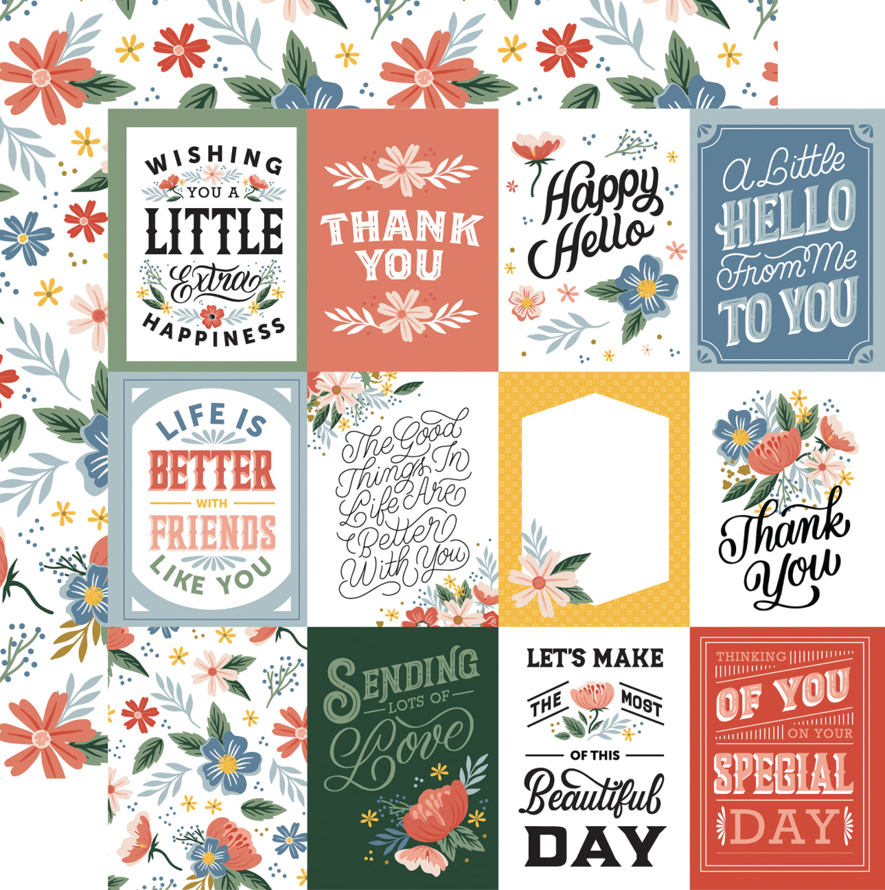 Echo Park SALUTATIONS No. 2 12”X12” Scrapbook Paper