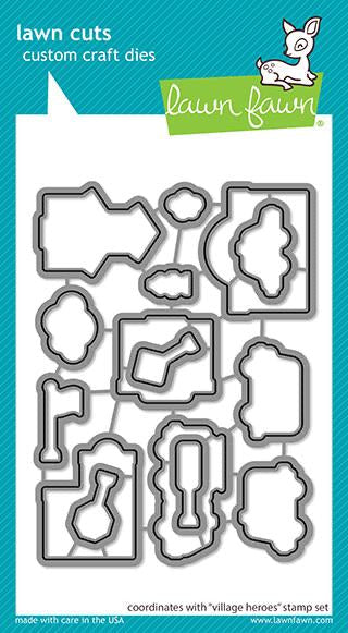 Lawn Fawn VILLAGE HEROES Stamp &amp; Die Set