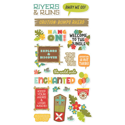 Simple Stories SAY CHEESE ADVENTURE PARK Foam Stickers 43pc