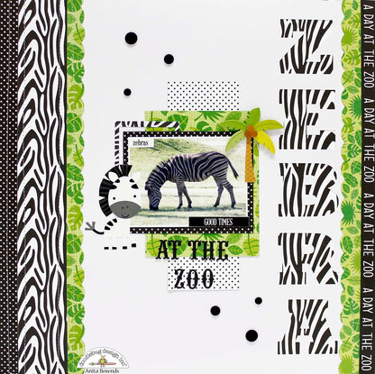 Doodlebug AT THE ZOO 12”X12” Paper Pack 12pc