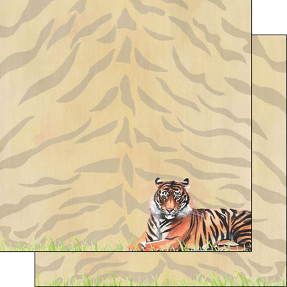 Scrapbook Customs SAFARI TIGER 12&quot;X12&quot; Scrapbook Paper