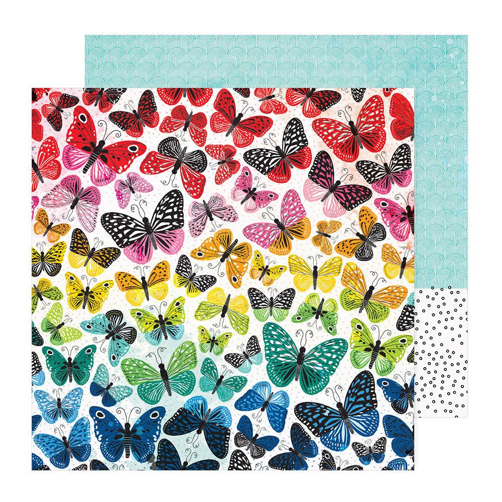 Vicki Boutin Bold + Bright SMILE BRIGHT 12”X12” Scrapbook Paper