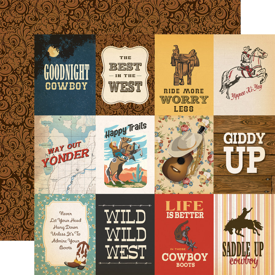 Carta Bella COWBOYS 12&quot;X12&quot; Scrapbook Paper