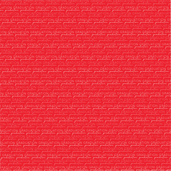 Scrapbook Customs GRADUATE WORDS &amp; CAPS 12&quot;X12&quot; Scrapbook Paper