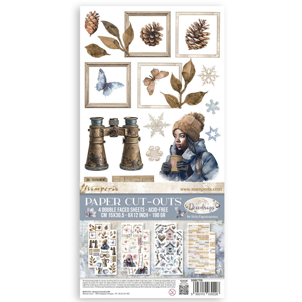 Stamperia DEWDROPS 6”X12” Paper Cutouts