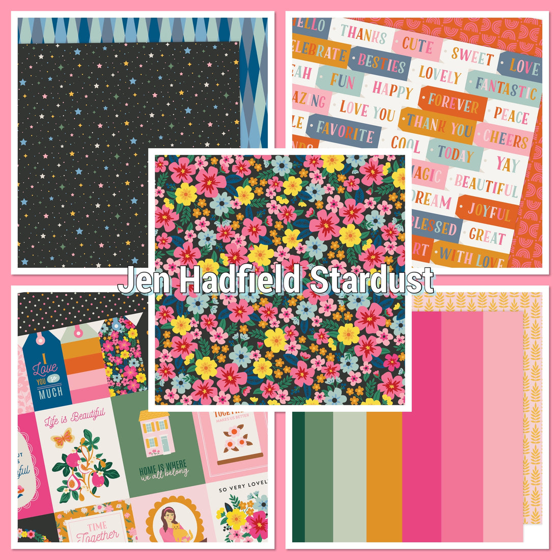 AC Jen Hadfield Stardust LUCKY CHARM 12&quot;X12&quot; Scrapbook Paper