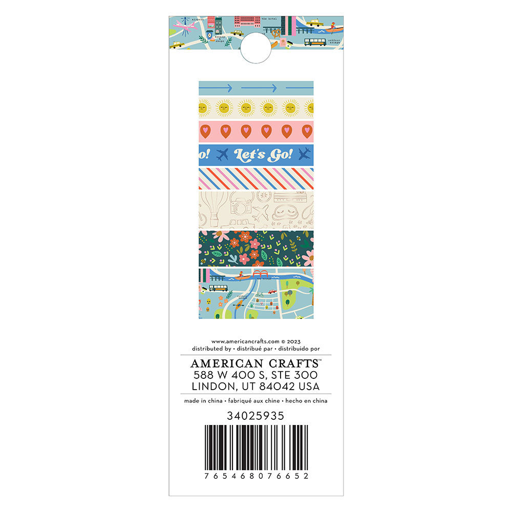 American Crafts COAST TO COAST Washi Tape 8 Rolls