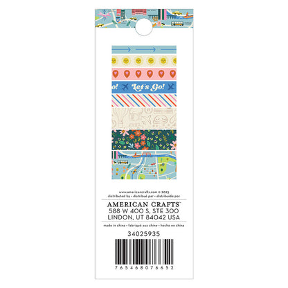 American Crafts COAST TO COAST Washi Tape 8 Rolls