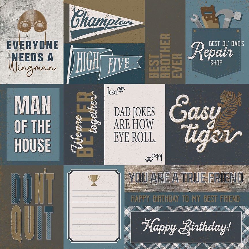 Photoplay WINGMAN 12X12 Scrapbook Paper