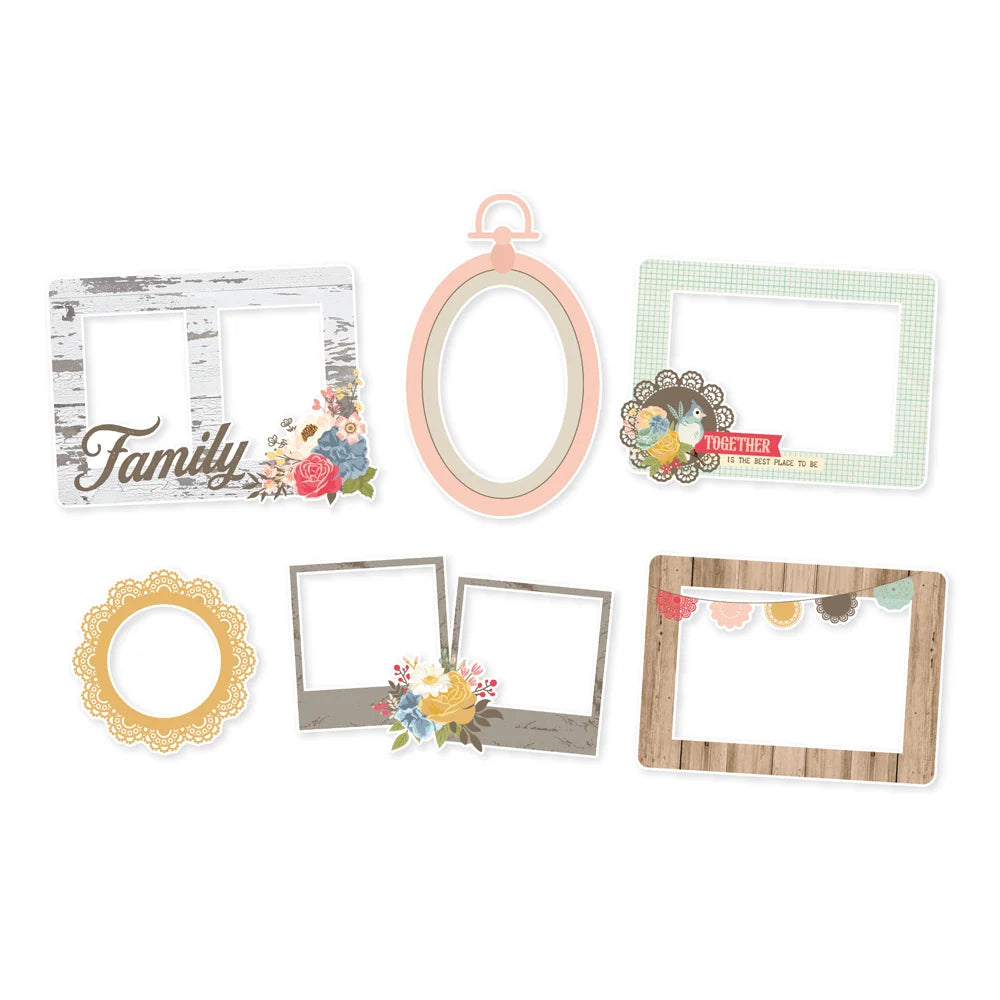 Simple Stories FRONT PORCH Chipboard Frames 6pc
