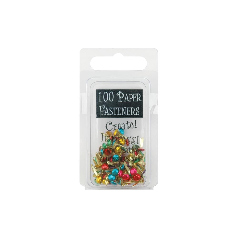 Creative Impressions METALLIC MINI ROUND Paper Fasteners 100pc Brads