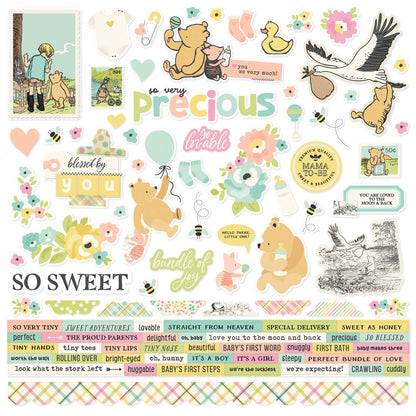Simple Stories SAY CHEESE CLASSIC POOH BABY 12"X12" Collection Kit
