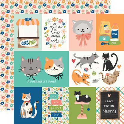 Simple Stories FUR BABY CAT 12”X12” Scrapbook Paper