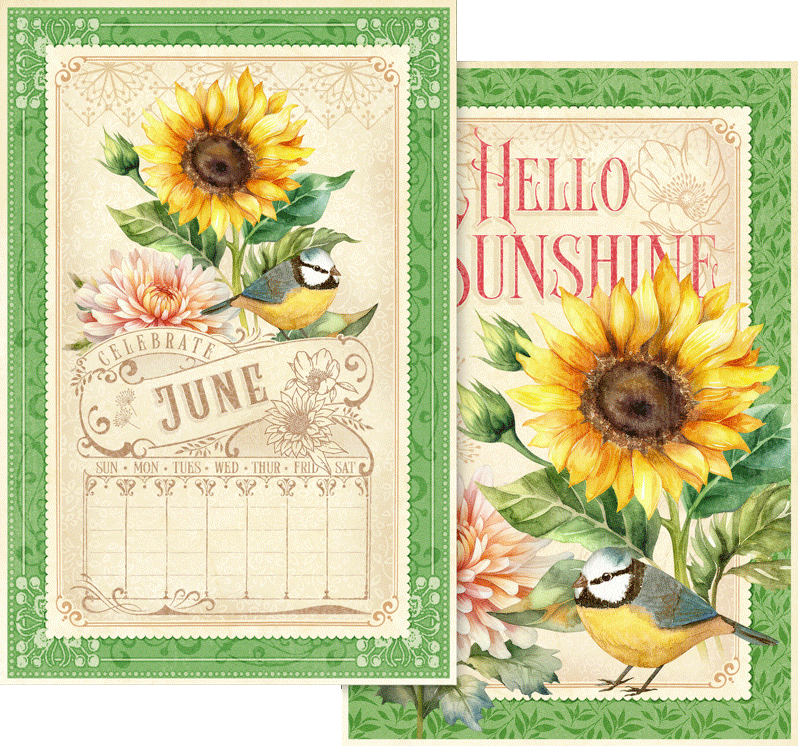 Graphic 45 SEASON TO CELEBRATE Calendar Ephemera Cards