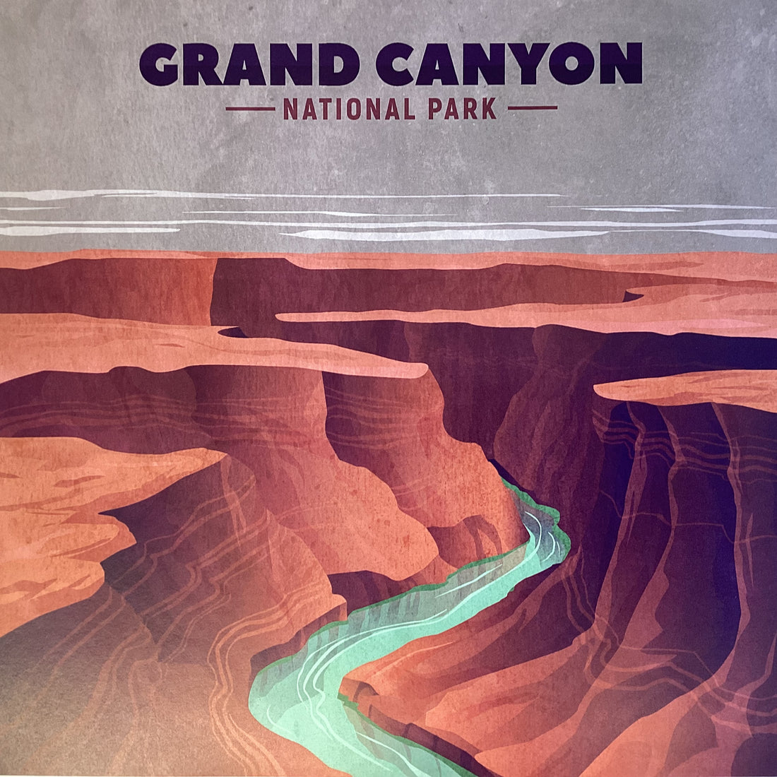 GRAND CANYON ZIG ZAG National Park 12&quot;X12&quot; Scrapbook Paper