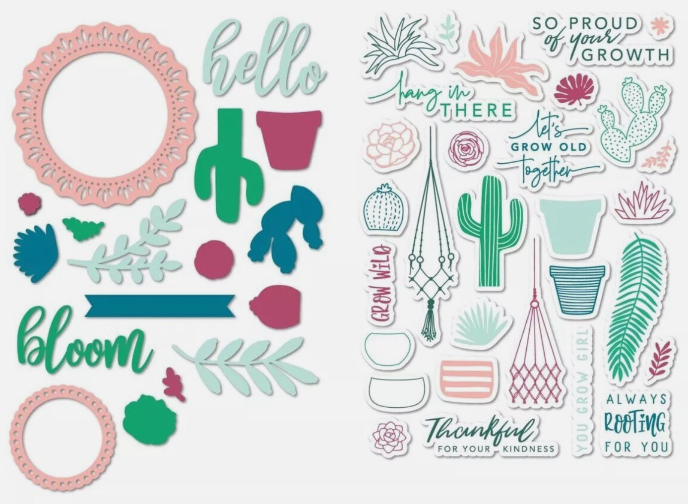 Diamond Press GREENERY Stamp &amp; Die Set