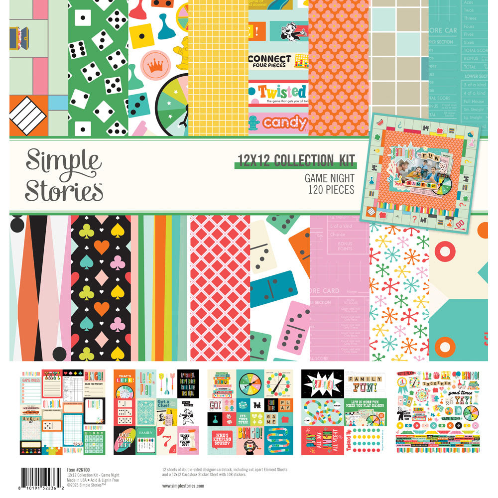 Simple Stories GAME NIGHT 12"X12" Collection Kit
