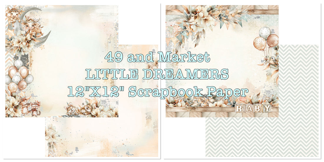 49 and Market LITTLE DREAMERS 12"X12" Scrapbook Paper