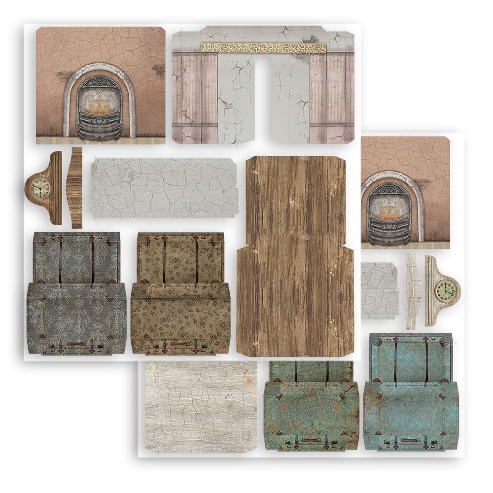 Stamperia Lady Vagabond Lifestyle MINIATURE DREAM ROOM 3D Paper Kit