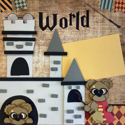 Premade WIZARDING WORLD 12"X12" (2) Scrapbook Pages