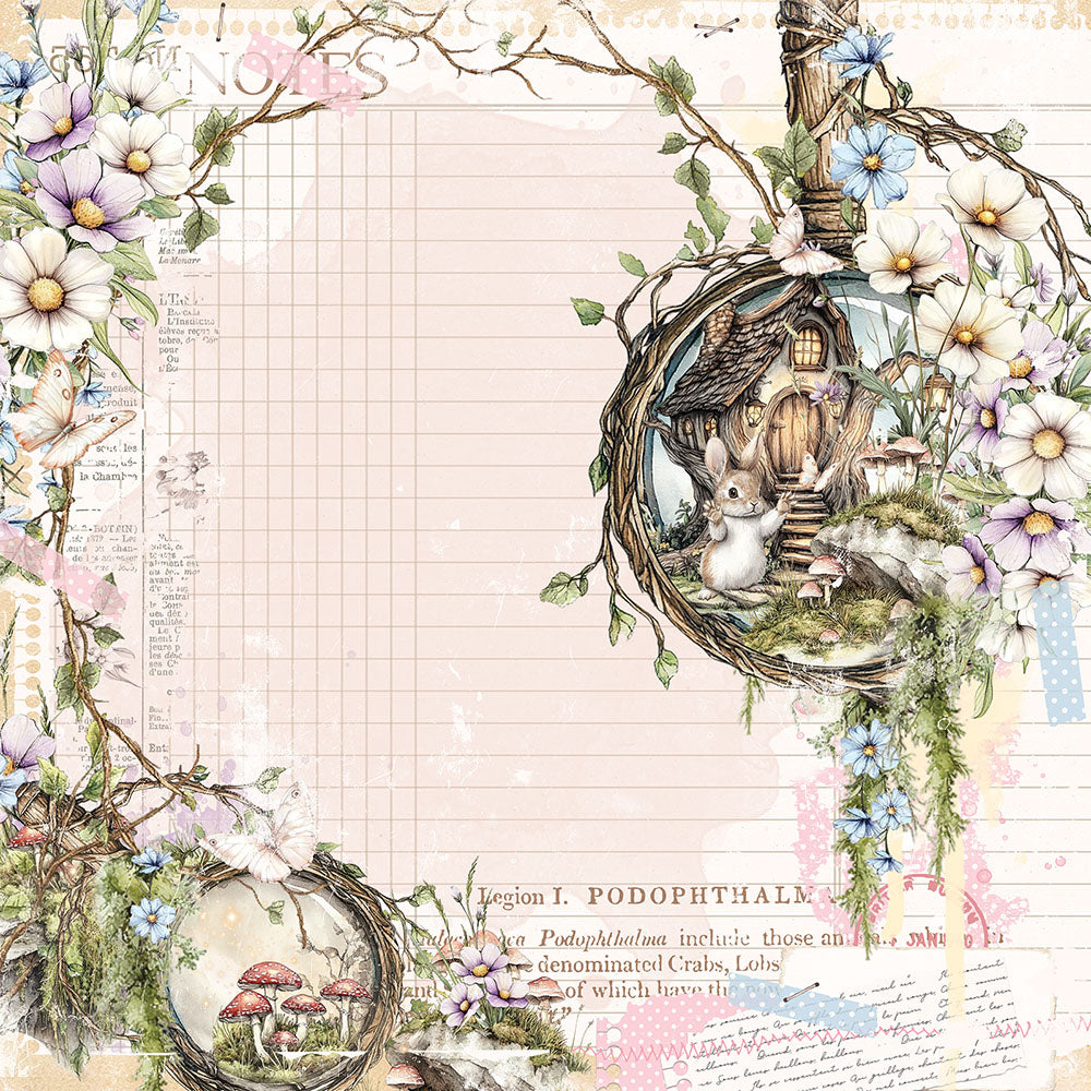 49 and Market The Looking Glass HIDDEN ARCHIVE 12X12 Scrapbook Paper