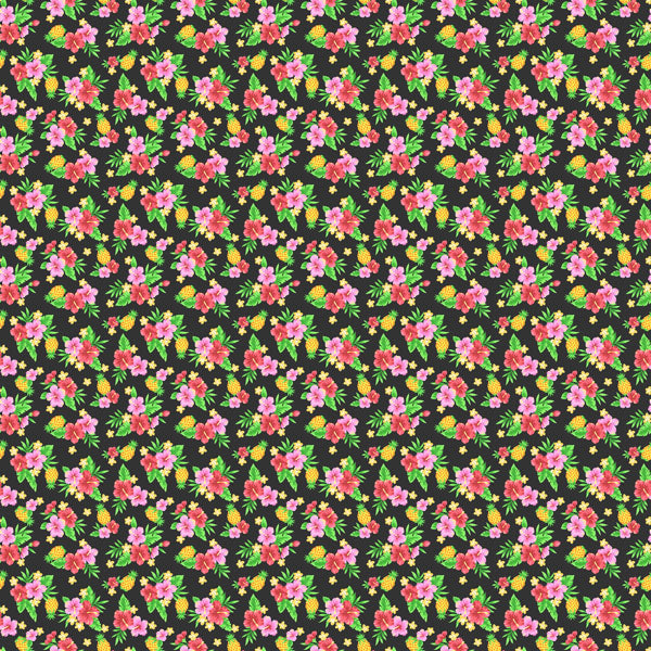 Scrapbook Customs DARK TROPICAL FLORAL 6”X6” Paper Pack