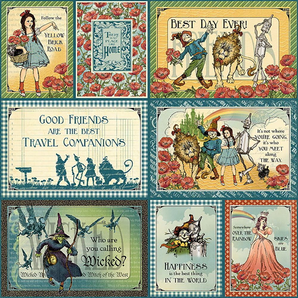 Graphic 45 WONDER OF OZ 12X12 Scrapbook Paper