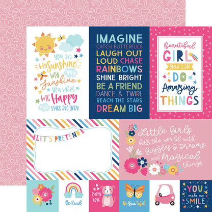 Echo Park PLAY ALL DAY GIRL 12”X12” Scrapbook Paper